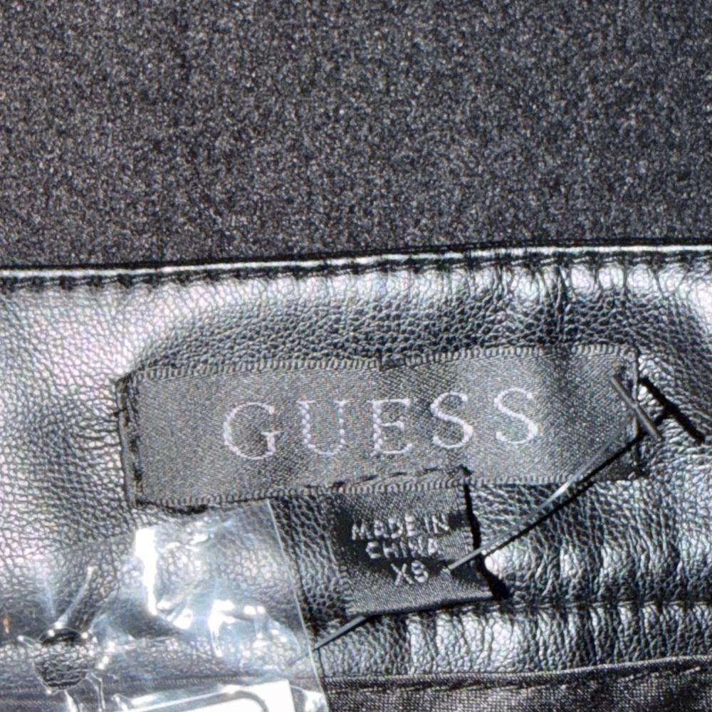 Guess Women's Jet Black Faux Leather  Vixen Pants Size XS NWT‎ - Picture 4 of 10